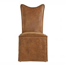  23447-2 - Uttermost Delroy Armless Chairs, Cognac, Set of 2